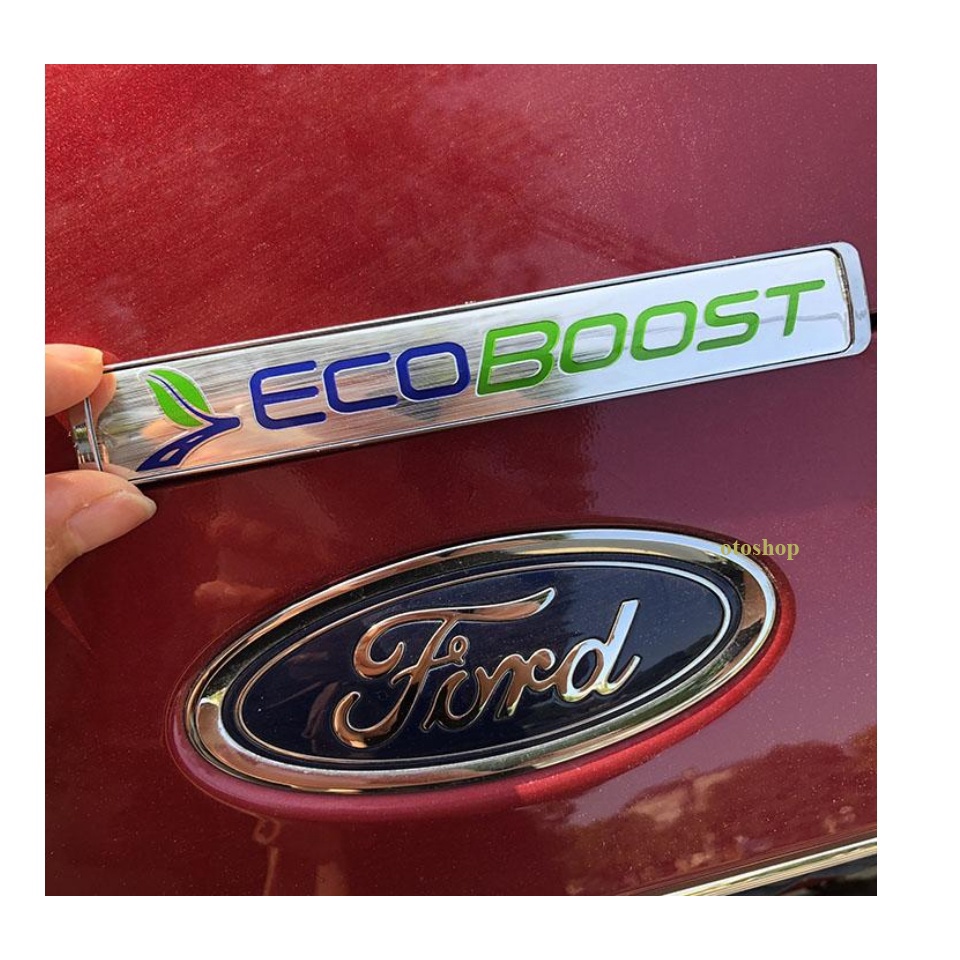 Tem chữ ECOBOOST trang trí xe