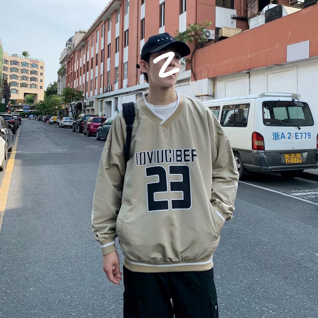 Áo Nỉ Cổ V Số 65 Cao Cấp,Áo Sweater Dáng Rộng Unisex | BigBuy360 - bigbuy360.vn