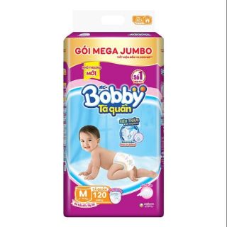 Tã quần Bobby bịch siêu đại đủ size M120/L111/XL103/XXL93