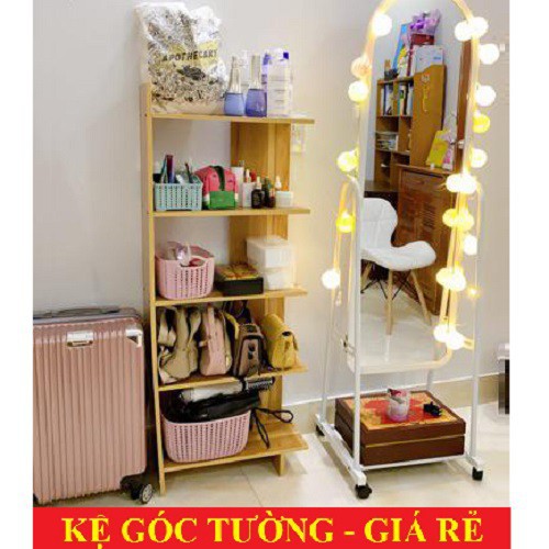 Kệ đứng góc tường bằng gỗ, dùng để đựng sách vở, cây cảnh, hồ sơ, tài liệu, văn phòng phẩm và các đồ gia dụng khác.