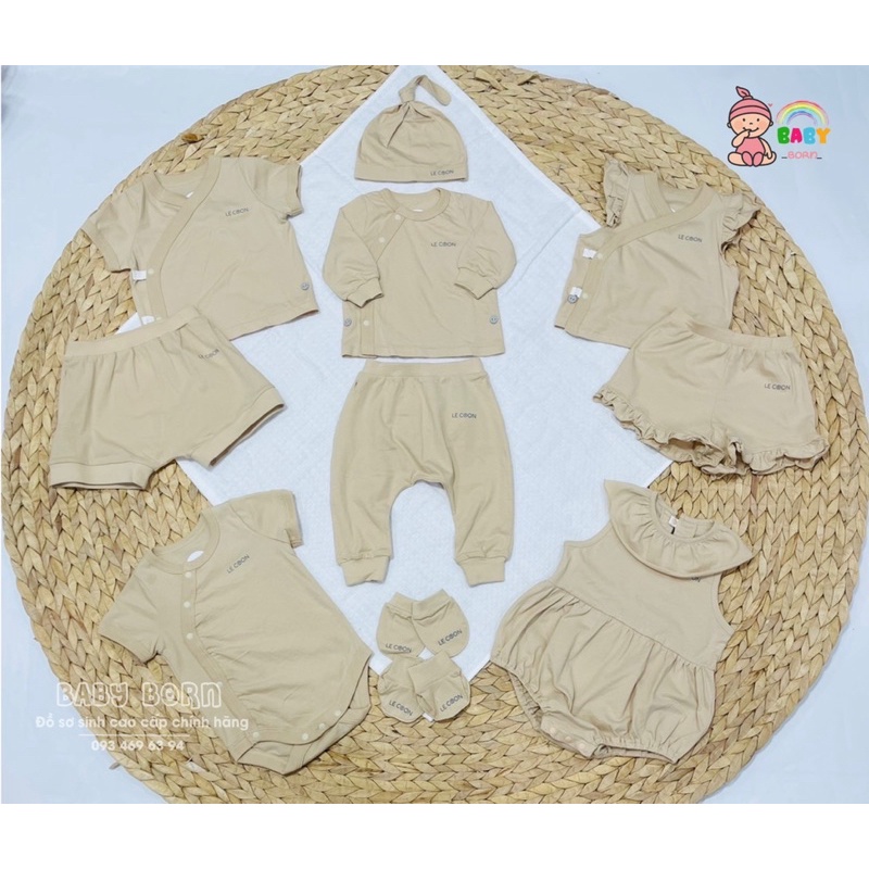 Le Coon - Bộ đồ cúc bấm vạt chéo dài tay vải COOL mỏng mát 100% cotton LC0881