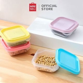 [Mã LIFEHL9 giảm 8% tối đa 100K đơn 250K] Hộp đựng thức ăn Miniso hình vuông - Bộ 4 cái 400ml (Giao Ngẫu Nhiên)