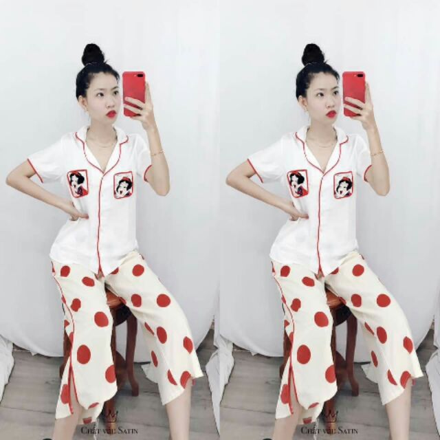 Đồ bộ ngủ lụa satin