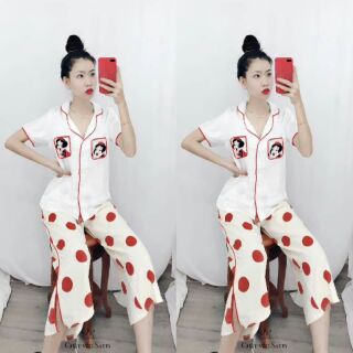 Đồ bộ ngủ lụa satin