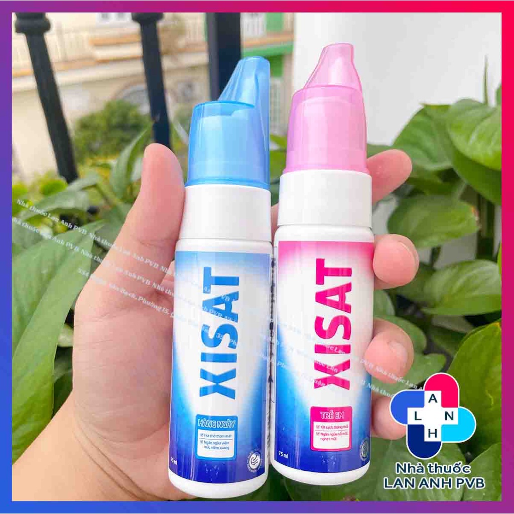Xịt mũi XISAT  - Dung dịch nước muối biển vệ sinh mũi.