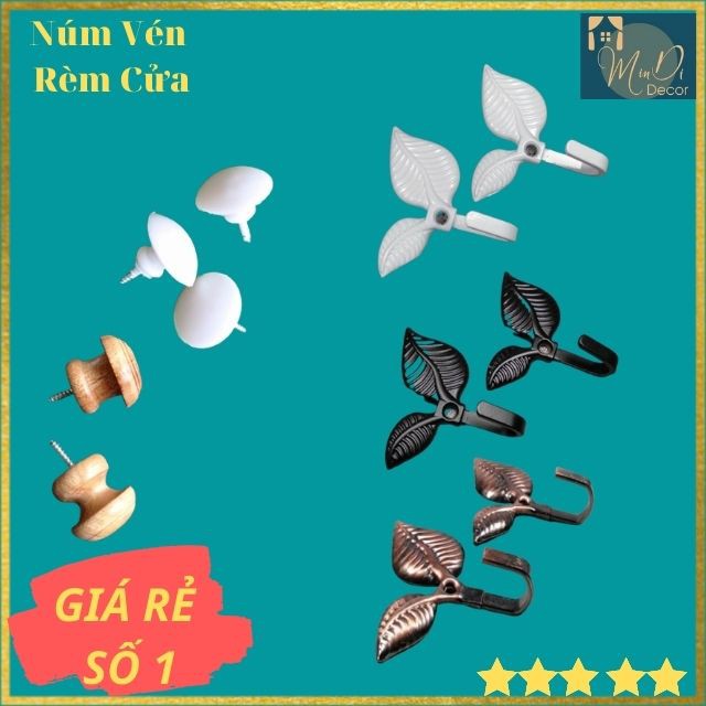 [Hàng Loại 1] Núm Vén Rèm, Núm Nhựa, Núm Gỗ, Hàng Cao Cấp, Bền Đẹp, Thời Trang - MinDi Decor