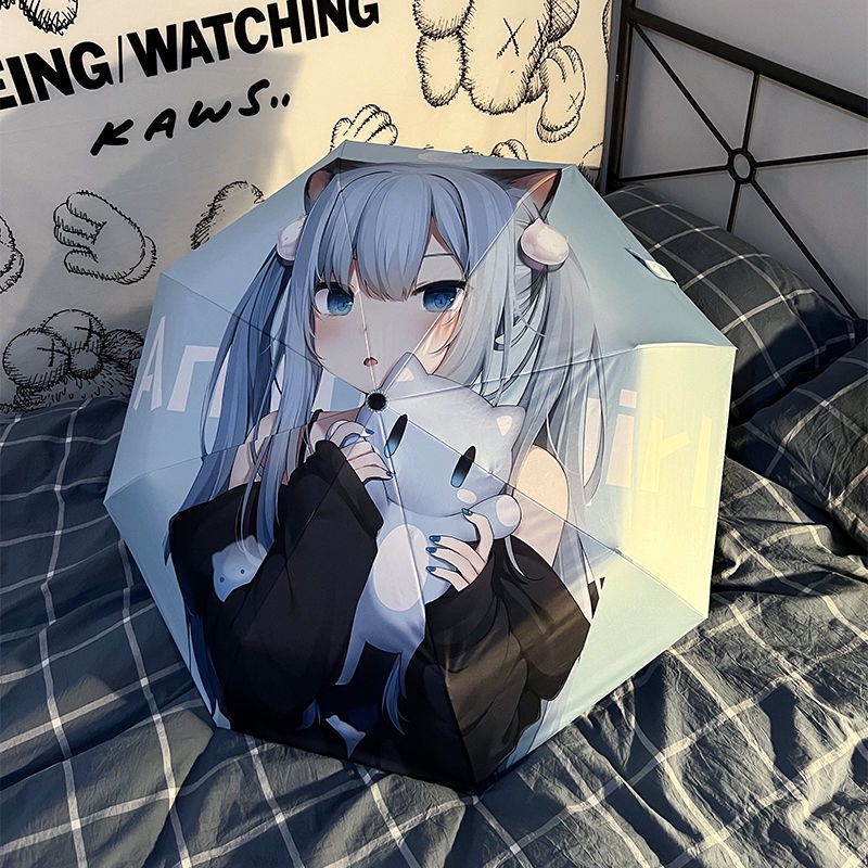 Dù Gấp Chống Nắng Đa Năng Họa Tiết Hoạt Hình Anime Xinh Xắn