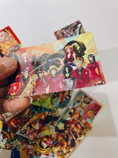 Set 45 sticker onepiece vuông chống thấm nước