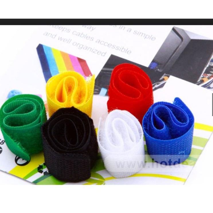 Dây Bó Cáp, Cuốn Gọn Cáp (1 Gói 6 Màu)