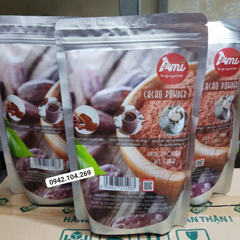 Bột Cacao Nguyên Chất hiệu AMI gói 500g