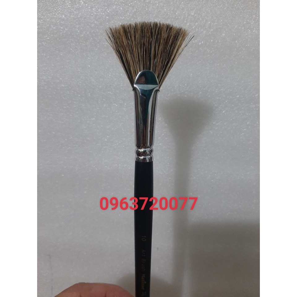 Cọ Quạt Lông Ngựa, lông cứn thích hợp Vẽ Màu Nước, Acrylic, Sơn Dầu Cao Cấp