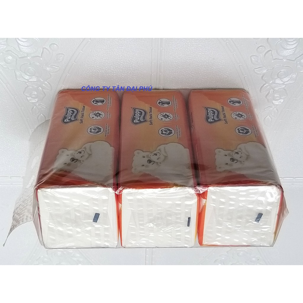 Combo 3 gói khăn giấy rút Pulppy 250 tờ