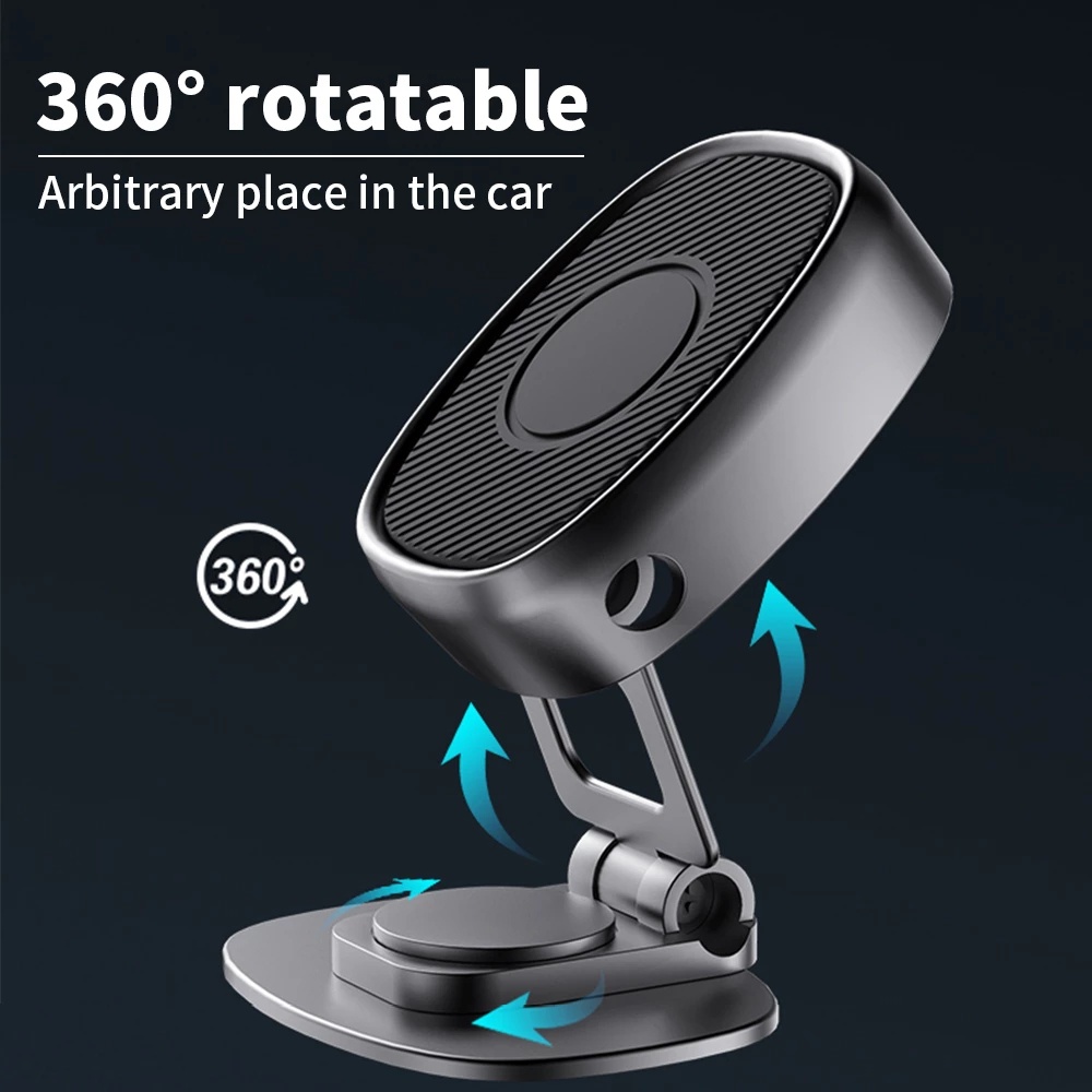 360 ° Giá Đỡ Điện Thoại Đa Năng Gấp Được Gắn Bảng Điều Khiển Xe Hơi
