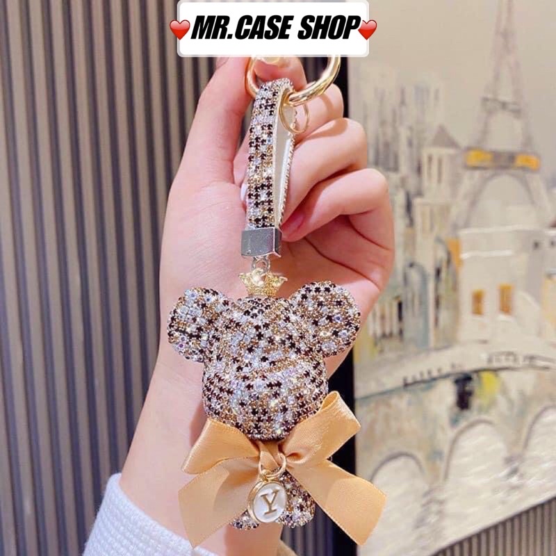[Mẫu Mới] Móc Khoá Đính Đá Nhân Tạo Hình Gấu Nơ Bự Siêu Lấp Lánh Thời Thượng - Mr.Case