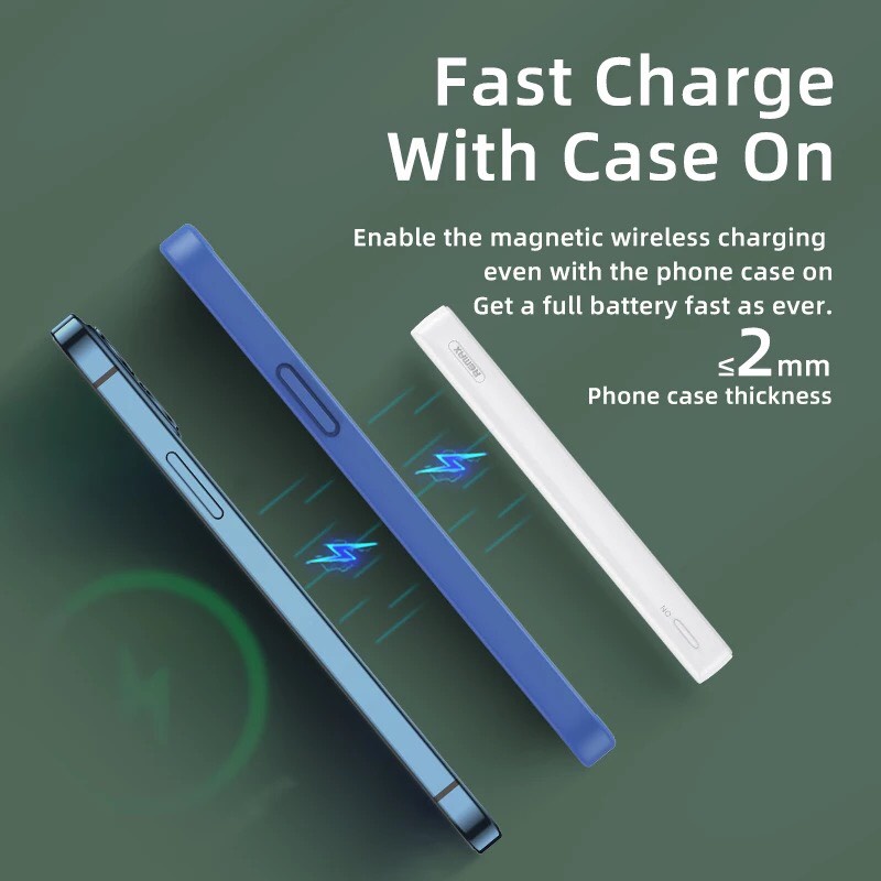 Pin Sạc Dự Phòng kiêm Sạc Không Dây Từ Tính Remax Rpp-273 10000mah Sạc Nhanh Qc 3.0 Pd 22.5w Nhỏ Gọn có giá đỡ