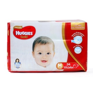 Tã Dán Huggies Gold M34