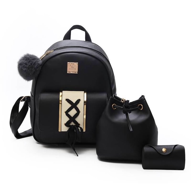 Balo Thời Trang Da Mini Đan Nơ Túi