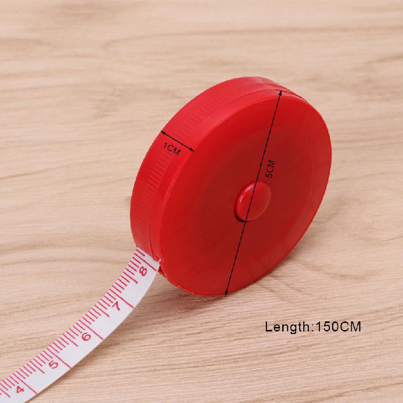 Thước dây mini 1.5m/60" có thể thu gọn dùng để may quần áo và dùng khi ăn kiêng