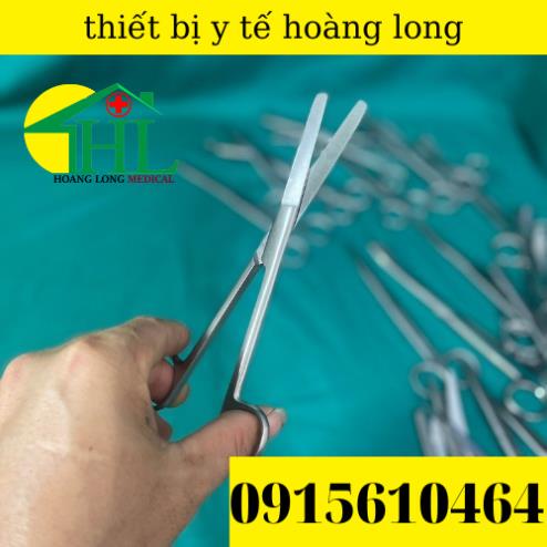 Kéo Y Tế Thẳng Hai Đầu Tù 18cm Parkistan - Kéo Cắt Thuốc 18cm