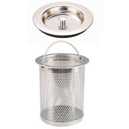 Bộ Giỏ Lọc Rác + Nắp Đậy Bồn Rửa Chén Bằng Inox