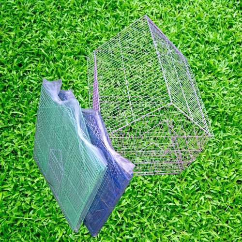 Lồng nuôi gà tre sơn tĩnh điện, nhiều màu sắc, khoảng cách nan 1.5cm lồng 45cm x50cm x50cm