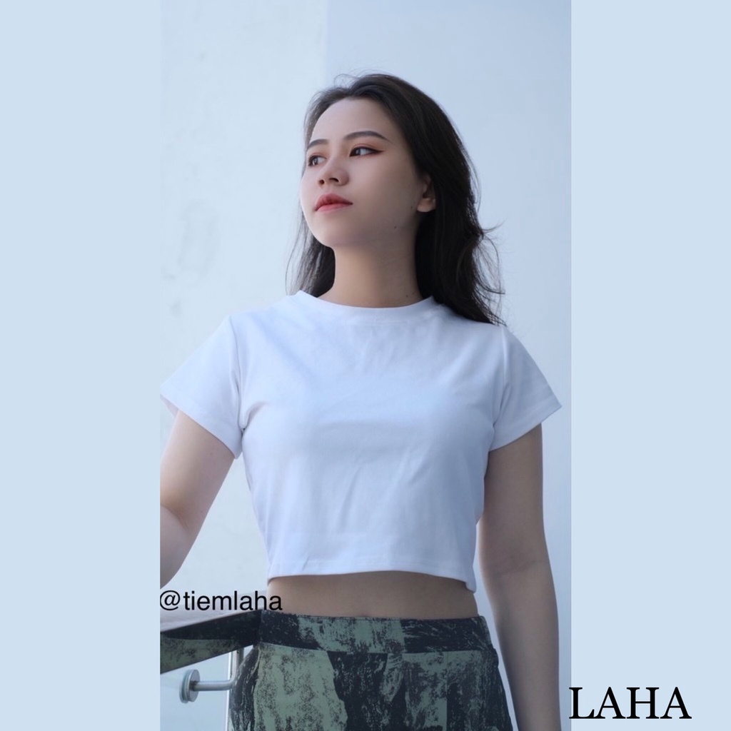 AÓ CROPTOP ÔM TAY NGẮN BASIC XINH XẮN 5 MÀU