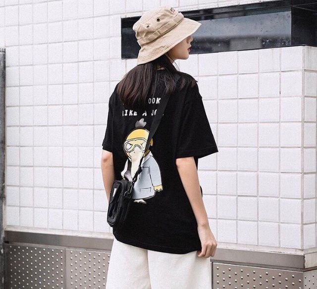 [ Hình thật ] Áo thun tay lỡ Unisex Vịt Like A Job🦆
