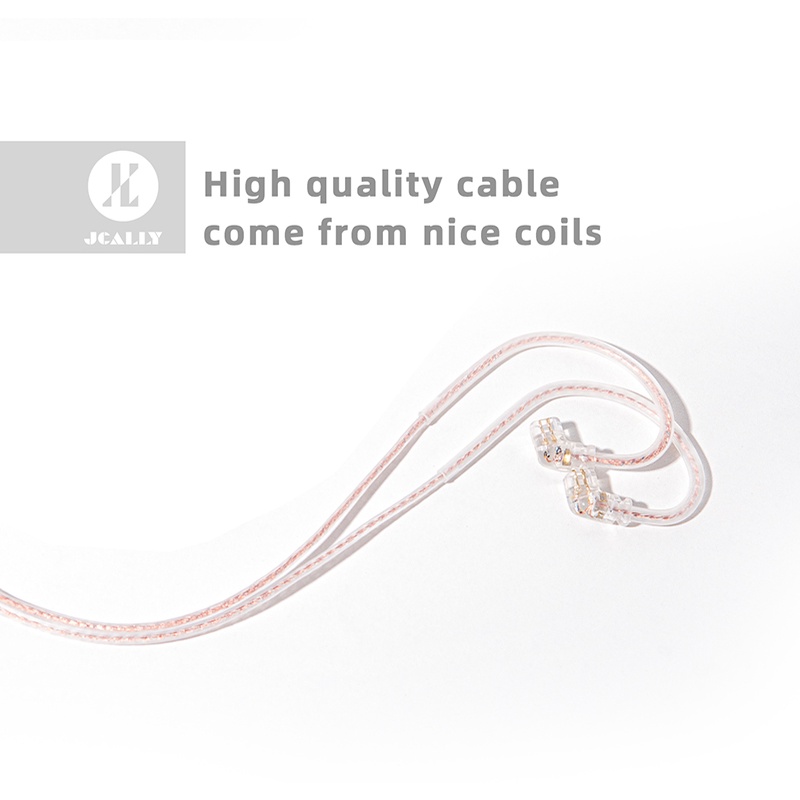 Cáp nâng cấp Jcally PJ2 bằng đồng 5n ofc không bị oxy hóa cổng 2 pin 0.78mm đầu ra qdc cho tai nghe kz trn qkz