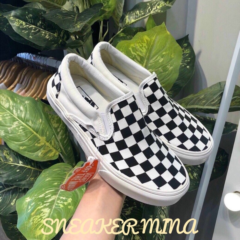 Giày Vans lười caro 11  💜   Giày thể thao nam nữ sneaker slipon học sinh cao cấp full box