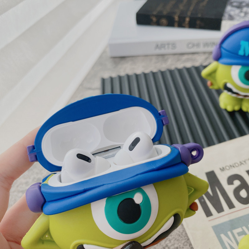 Quái vật, Inc. Vỏ Bảo Vệ Hộp Sạc Tai nghe không dây Bằng Silicone Mềm Cho Apple Airpods Pro 2 Case 3 1