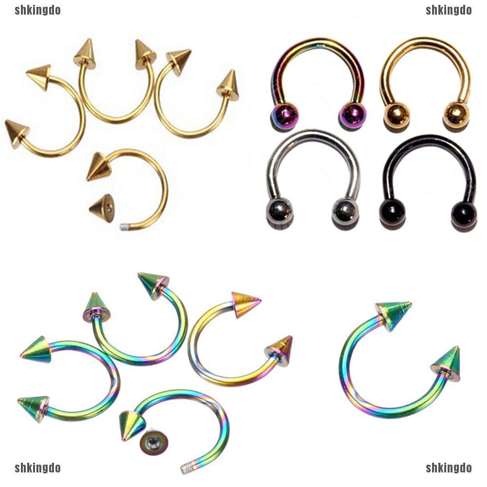 THINH Khuyên Mũi Thép Không Rỉ Dạng Móng Ngựa