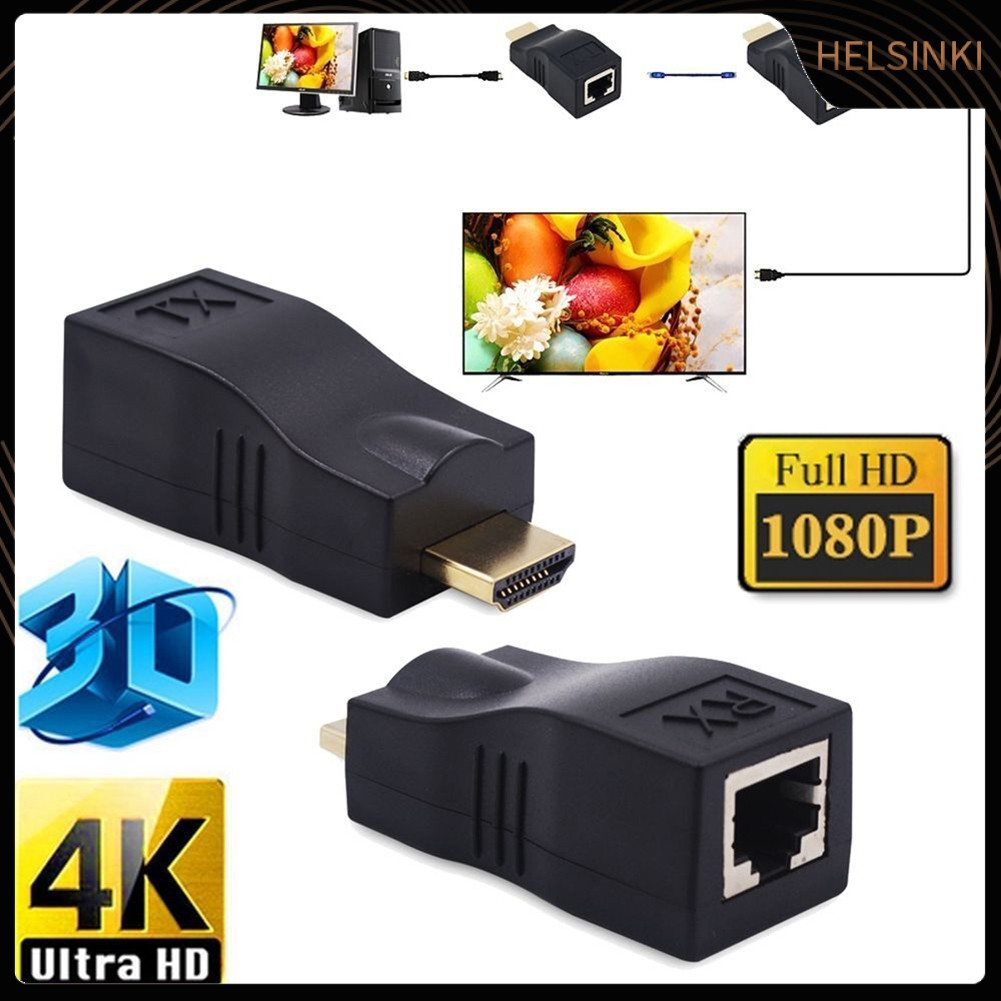 Bộ Chuyển Đổi Mạng Lan Ethernet 4k 3d Hdmi Sang Rj45 Cat-5e / 6