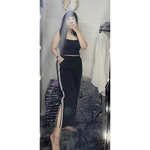 Quần  thể thao ống suông xẻ tà Bigsize(55kg đến 95kg)