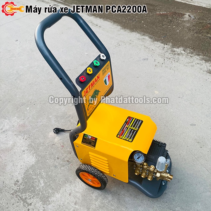 Máy xịt rửa công nghiệp JETMAN PCA2200A - Bảo hành 12 tháng - Máy rửa xe công nghiệp - Công suất 2200W - Đầy đủ phụ kiện