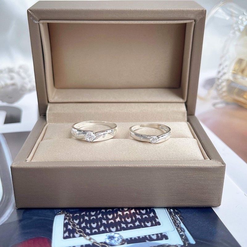 Nhẫn Cặp Đôi bạc khắc tên tình yêu nam nữ cao cấp NC097 - Trang Sức MINA JEWELRY