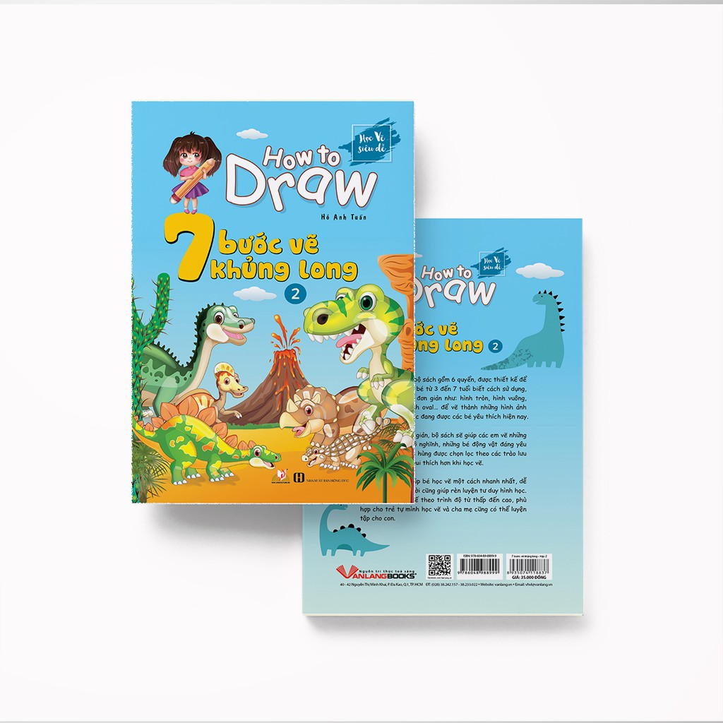 Sách How To Draw - 7 Bước Vẽ Khủng Long - Tập 2  - VLG