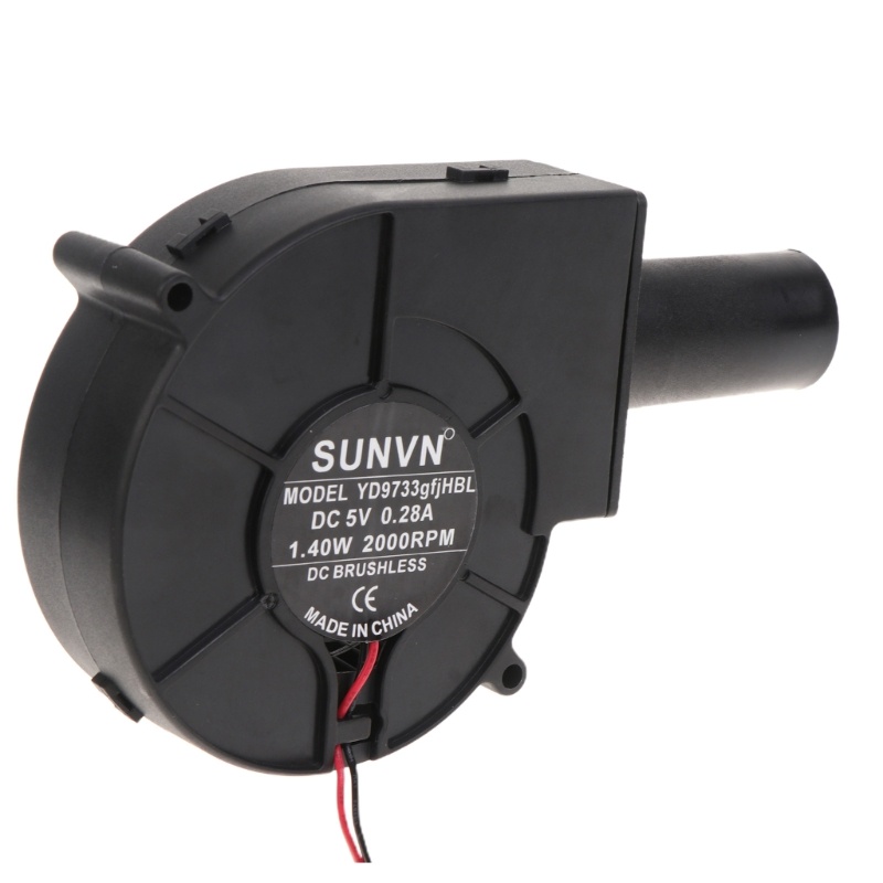 Quạt Thổi Khí Nướng BBQ 9733 97x97x33mm 5V 12V 24V 2000-3600R Kèm Ống Khí 26mm