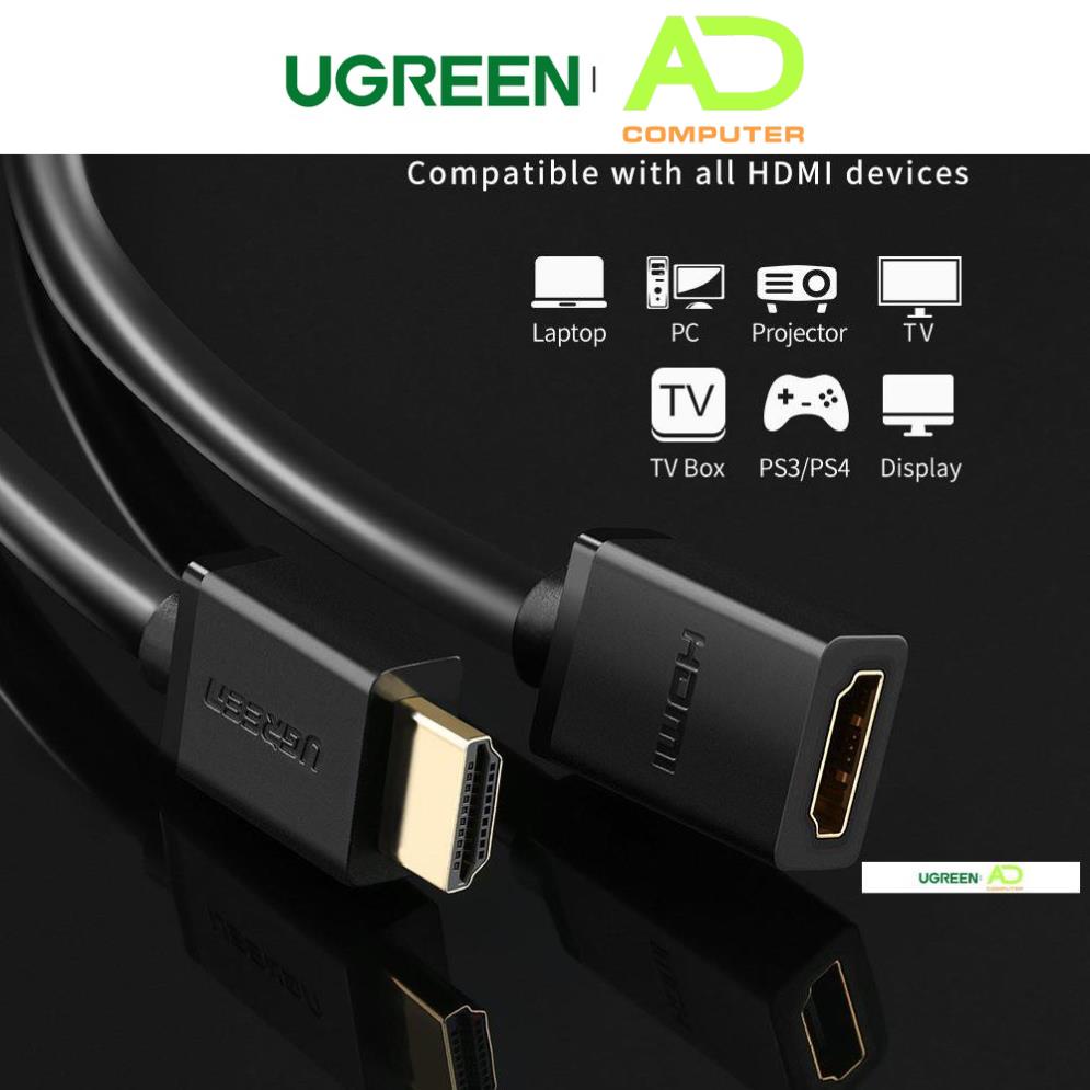 Dây nối dài HDMI 1.4 thuần đồng 19+1, dài từ 1-3m UGREEN HD107