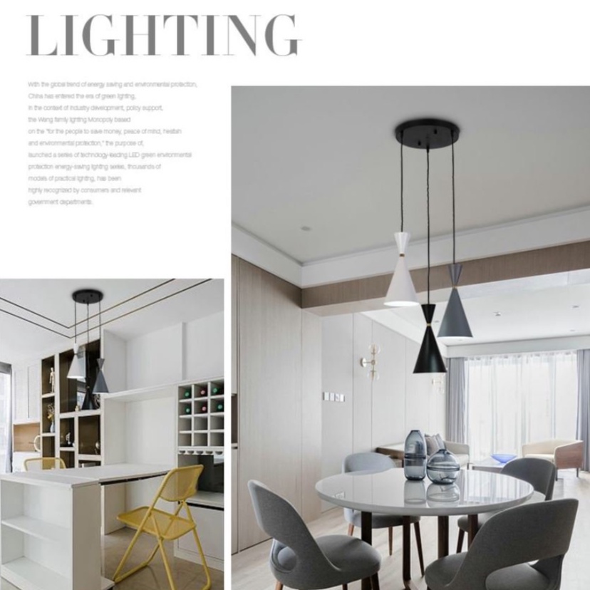 Đèn thả ARTA trang trí bàn ăn, phòng khách cao cấp kèm bóng LED chuyên dụng