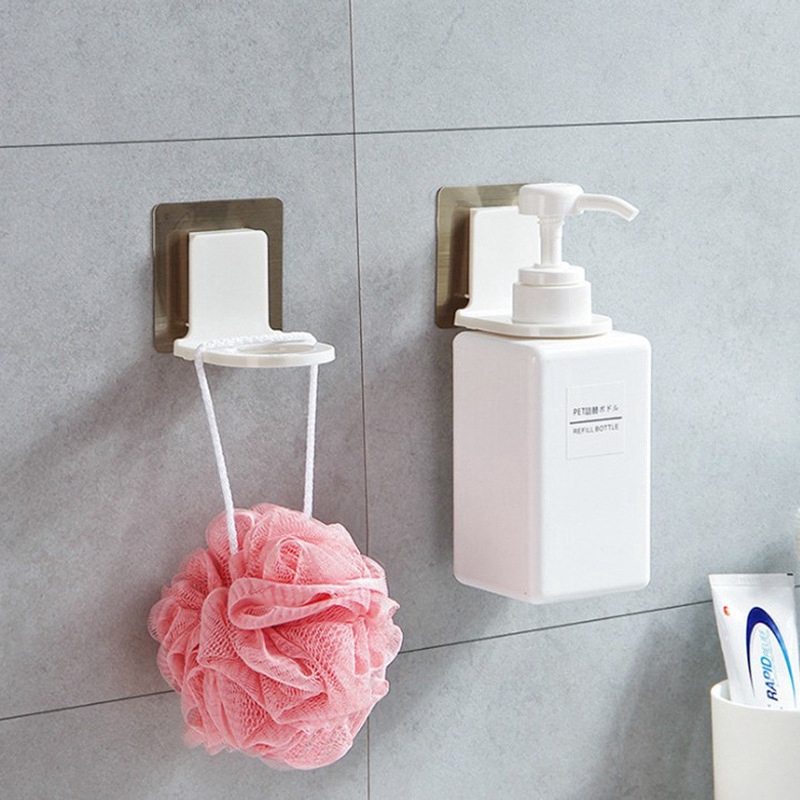 Shower gel shampoo hand sanitizer bottle storage toilet bathroom suction shelf type wall hook