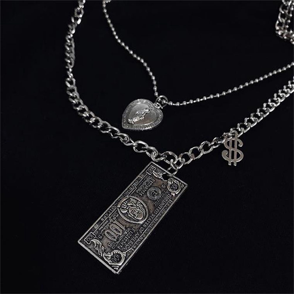 Vòng Cổ Mặt Trái Tim Thời Trang Hip Hop