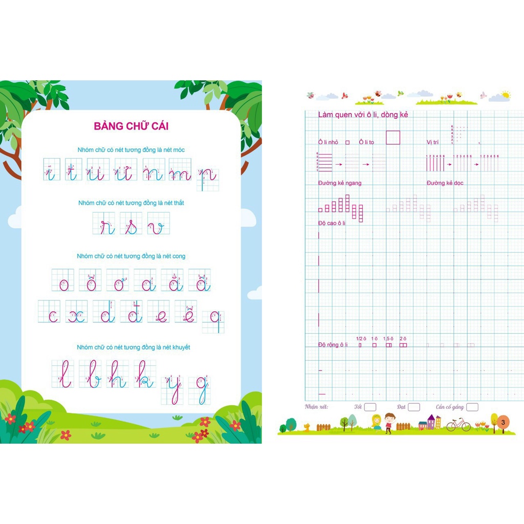 VỞ TẬP VIẾT TRỌN BỘ cho bé vào lớp 1 – Phiên bản mới nhất 5 trong 1 (Việt Hà)