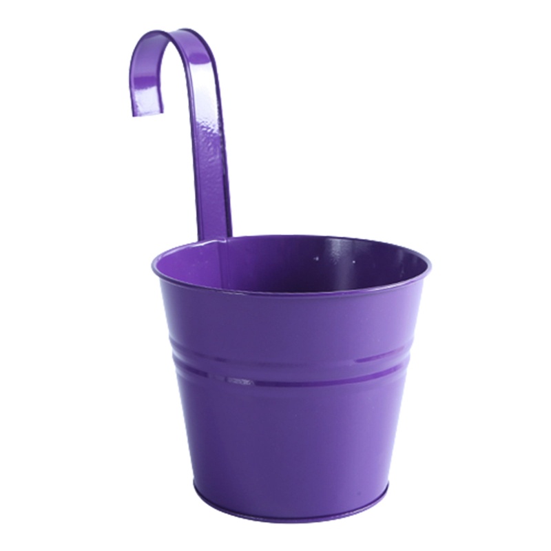 Chậu Hoa Treo Tường Bằng Kim Loại Có Móc Treo Trang Trí Ban Công