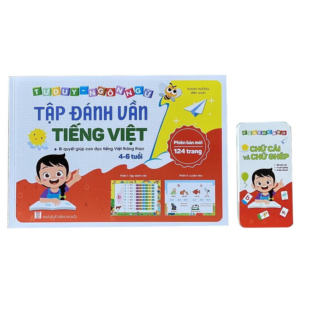 Sách - Tập Đánh Vần Tiếng Việt Phiên Bản Mới 2022 Kèm File Đọc Và Video Hướng Dẫn Cách Ghép Vần Cho Bé