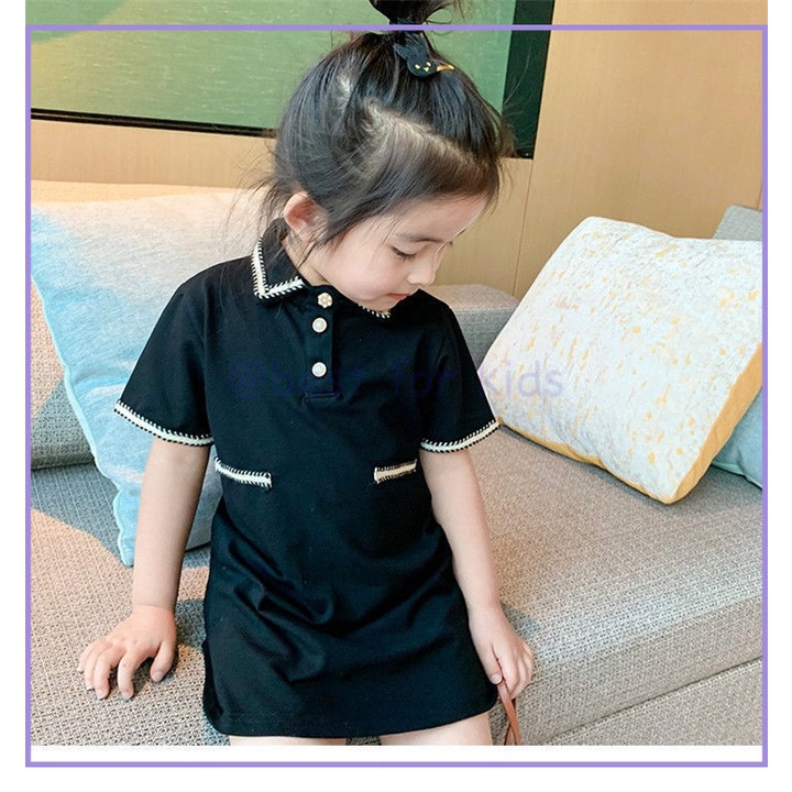 Đầm Polo Ngắn Tay Thời Trang Mùa Hè Cho Bé Gái