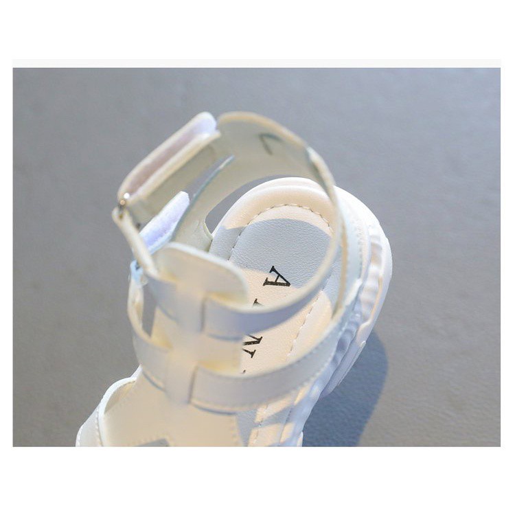 Giày sandal bằng da đế thấp thời trang hè cho bé gái 3-18 tuổi