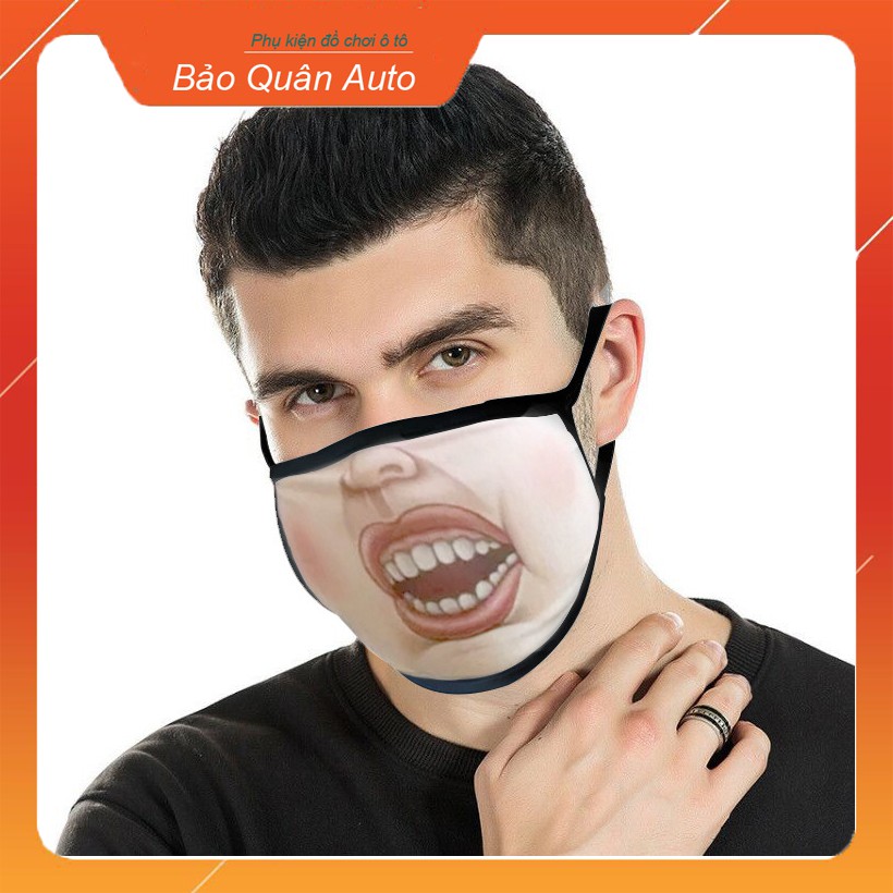 Khẩu trang 3D Trolls hình mặt cười vui nhộn cực độc 100% Cotton | BigBuy360 - bigbuy360.vn