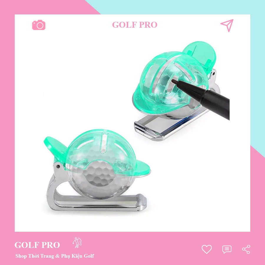 Dụng cụ kẻ line bóng golf tiêu chuẩn vẽ căn chỉnh đánh dấu bao gồm cả bút GOLF PRO