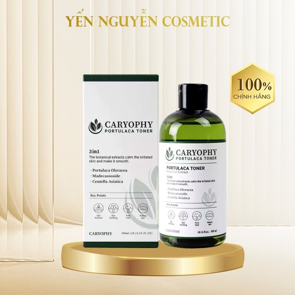 Nước Cân Bằng Làm Dịu Da Caryophy Portulaca Toner 300ml