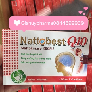 Viên uống Nattobest Q10 phòng ngừa tai biến mạch máu não ,bền vững Thành mạch